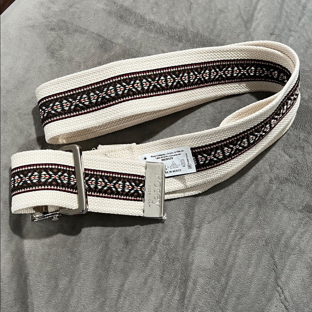 Posey Cream and Black Woven Belt